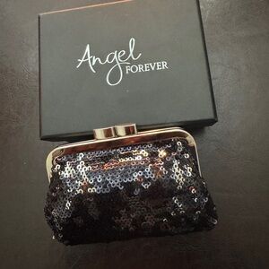 Angel Forever Sequin Evening Clutch